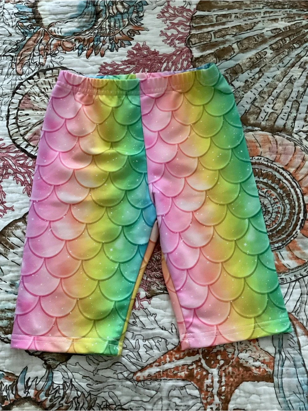 Rainbow Mermaid Scale Girls  Size 6